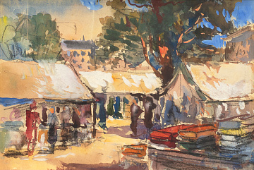 "Bazaar in Uzhhorod", 1923-1924