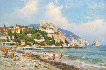 "Beach in Crimea", 1930s