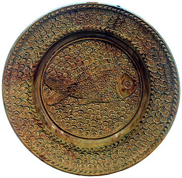 Plate "Fish", 1970s, Opishnia, Poltava region