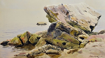 "Rocky shore", 1900