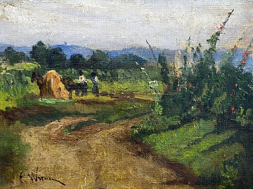 "Village landscape", early 20th c.