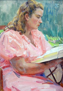 «За чтением. Портрет жены художника», 1947