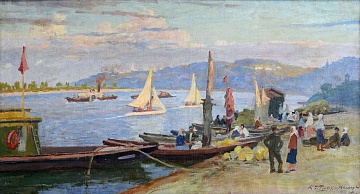 "Sailboats on the Dnipro", 1948