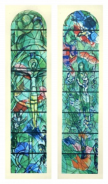 Stained glass designs for Fraumünster Church, 1960s