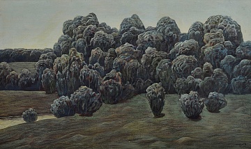 "Landscape with a forest", 1974