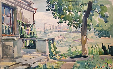 "View from the artist's workshop", 1957